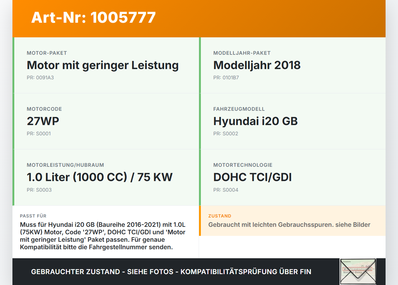 Hyundai I20 GB 16-21 1,0 75KW 27WP Öldruckregler für Nockenwellenverstellung Verstellung Nockenwelle Hyundai I20 GB... Vorschau 3