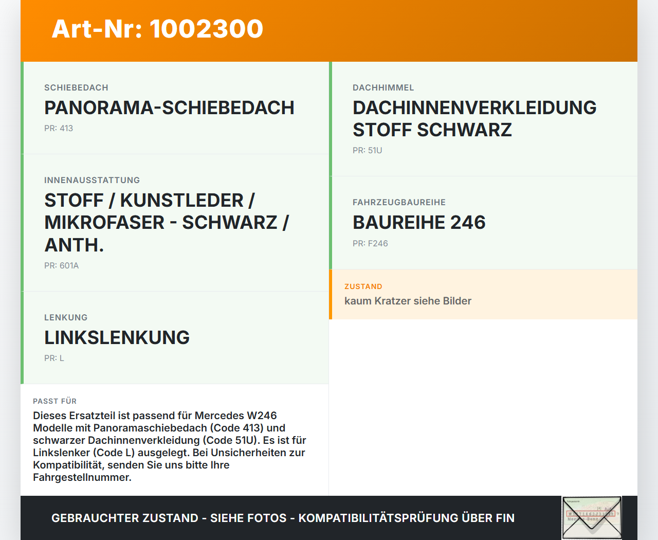 Mercedes W246 B220 11-14 Innenleuchte Innenraumleuchte Schieberollo- Schalter Mercedes W246 B220 11-14 30.04.2013... Vorschau 3