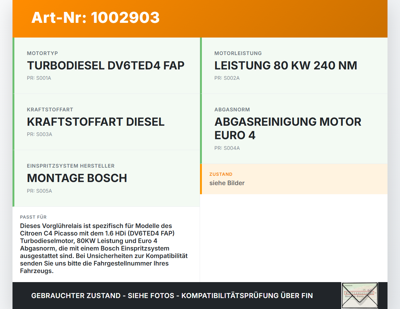 Citroen C4 Grand Picasso 06-10 HDi 1,6 80KW Relais Vorglührelais Glühanlage Glühzeit Steuergerät Citroen C4 Grand... Vorschau 3