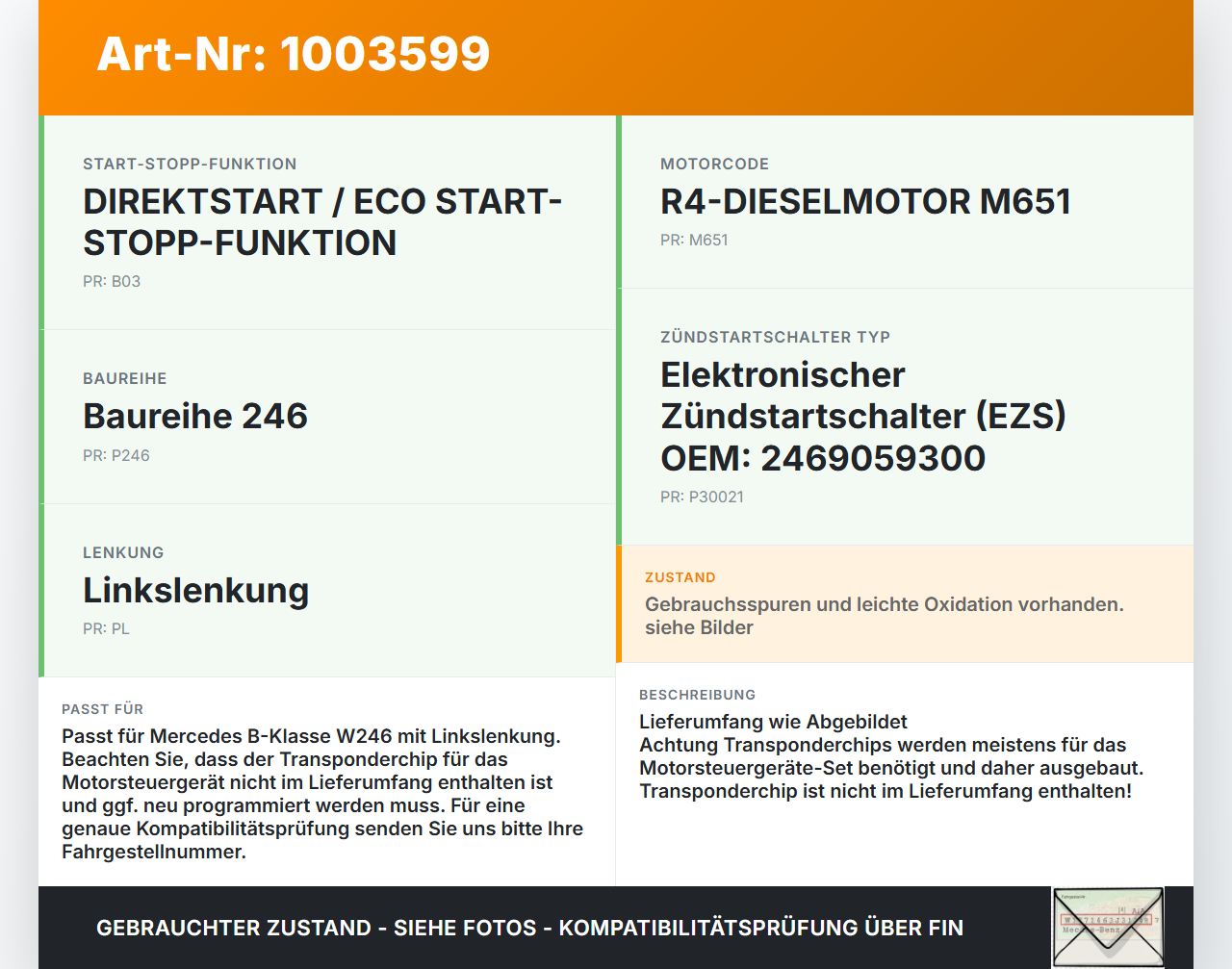 Mercedes B180 W246 11-14 Schliesszylinder Zündschloss Schlüssel Schliessanlage Mercedes B180 W246 11-14 22.12.2011... Vorschau 3