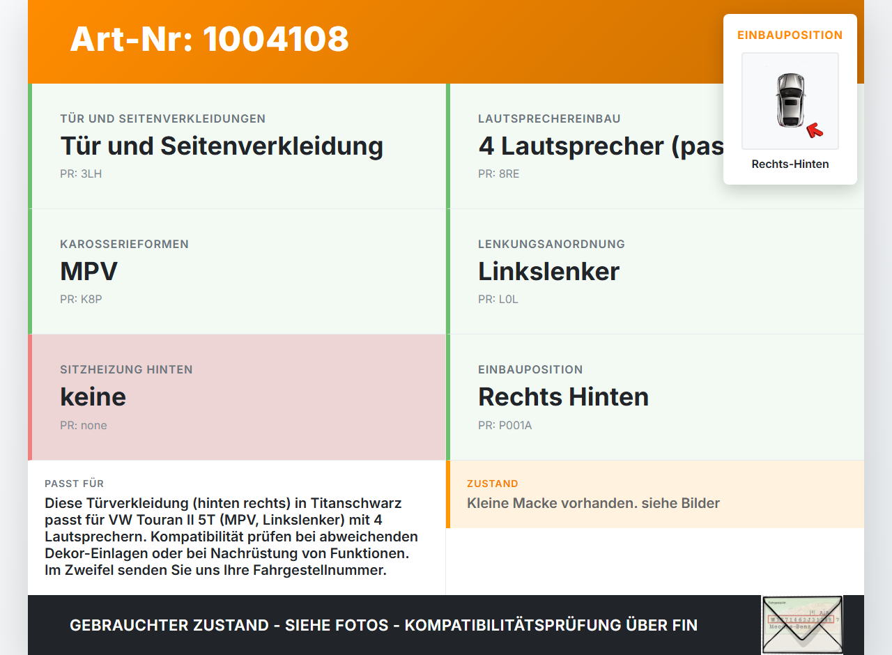 VW Touran II 5T 15-21 Türverkleidung Türpappe Rechts Hinten Titanschwarz VW Touran II 5T 15-21 24.10.2016... Vorschau 3