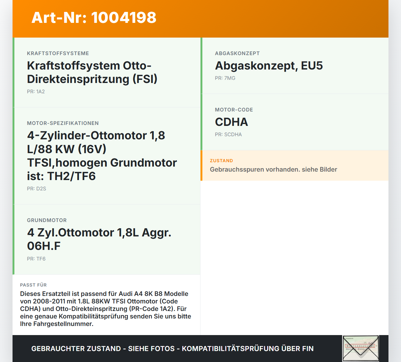 Audi A4 8K B8 08-11 1,8 88KW Einspritzleiste Düsenstock Einspritzanlage Audi A4 8K B8 08-11 04.04.2009 06J133317... Vorschau 3
