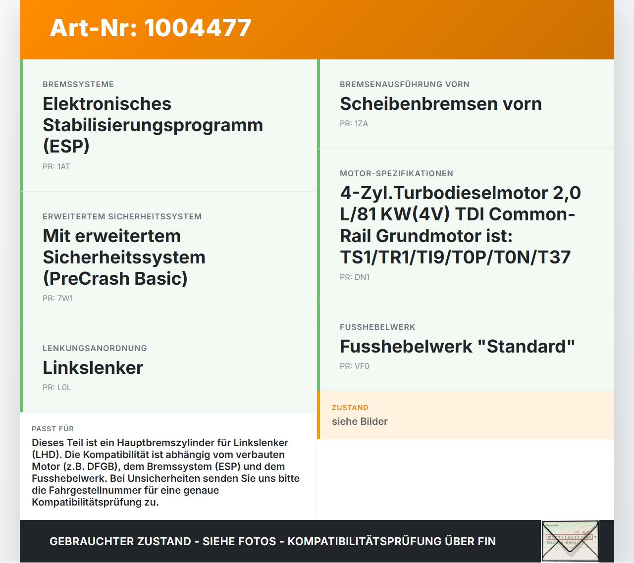 VW Touran II 5T 15-21 Hauptbremszylinder Bremszylinder VW Touran II 5T 15-21 24.10.2016 5Q1614019AC 5Q1611301C gebraucht Vorschau 3