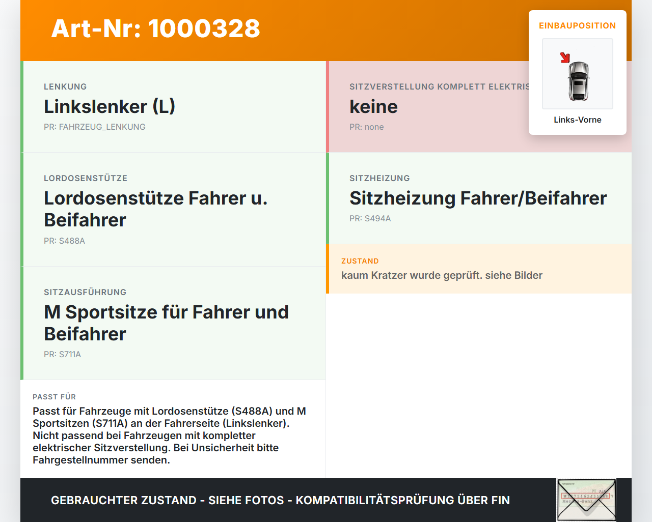 BMW F40 M135i 19-25 Sitzverstellung Schalter Links Vorne BMW F40 M135i 19-25 16.03.2021 9227855 61319227855... Vorschau 3