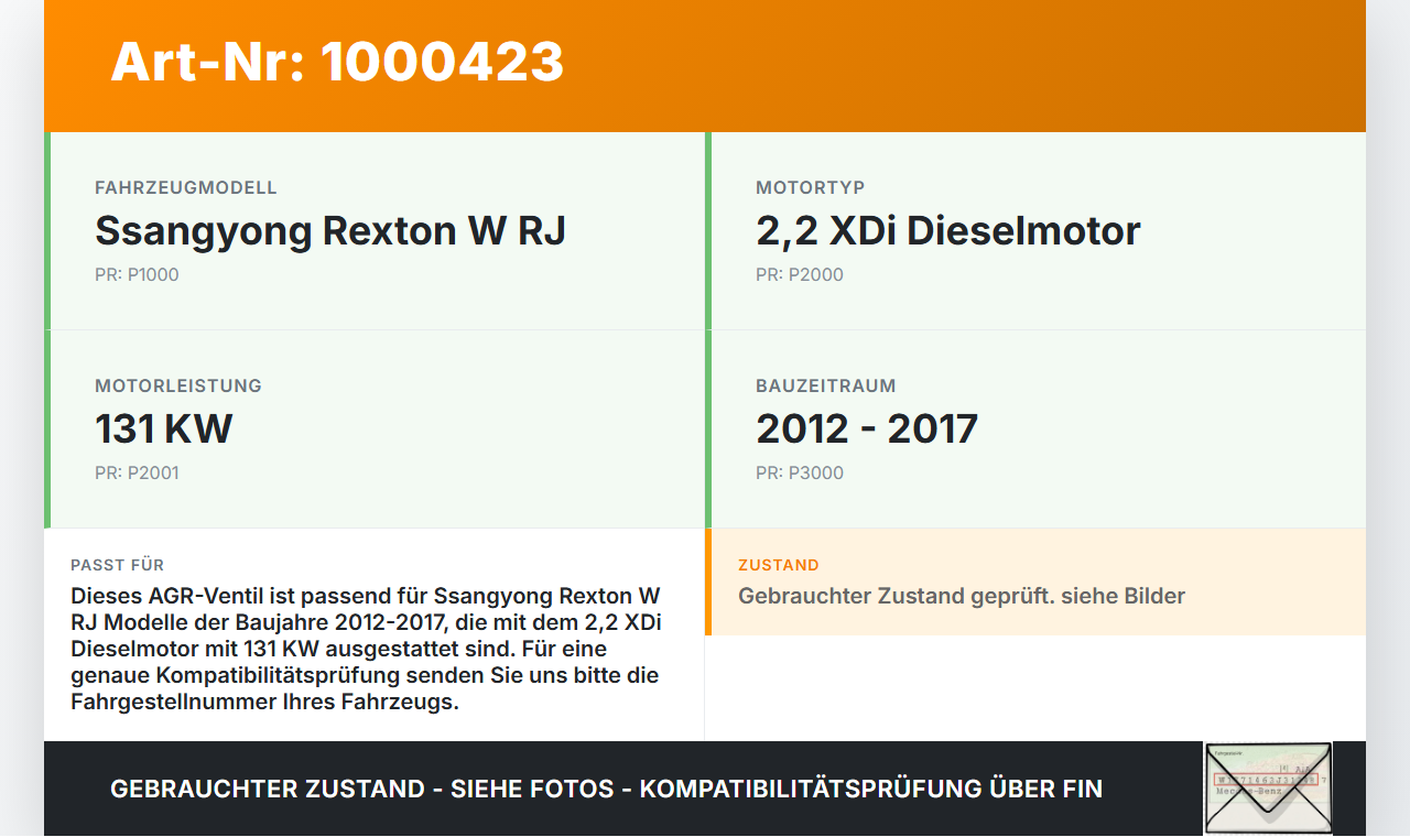 Ssangyong Rexton W RJ 12-17 XDi 2,2 131KW Abgasrückführventil EGR AGR Ventil Ssangyong Rexton W RJ 12-17 07.09.2016... Vorschau 3