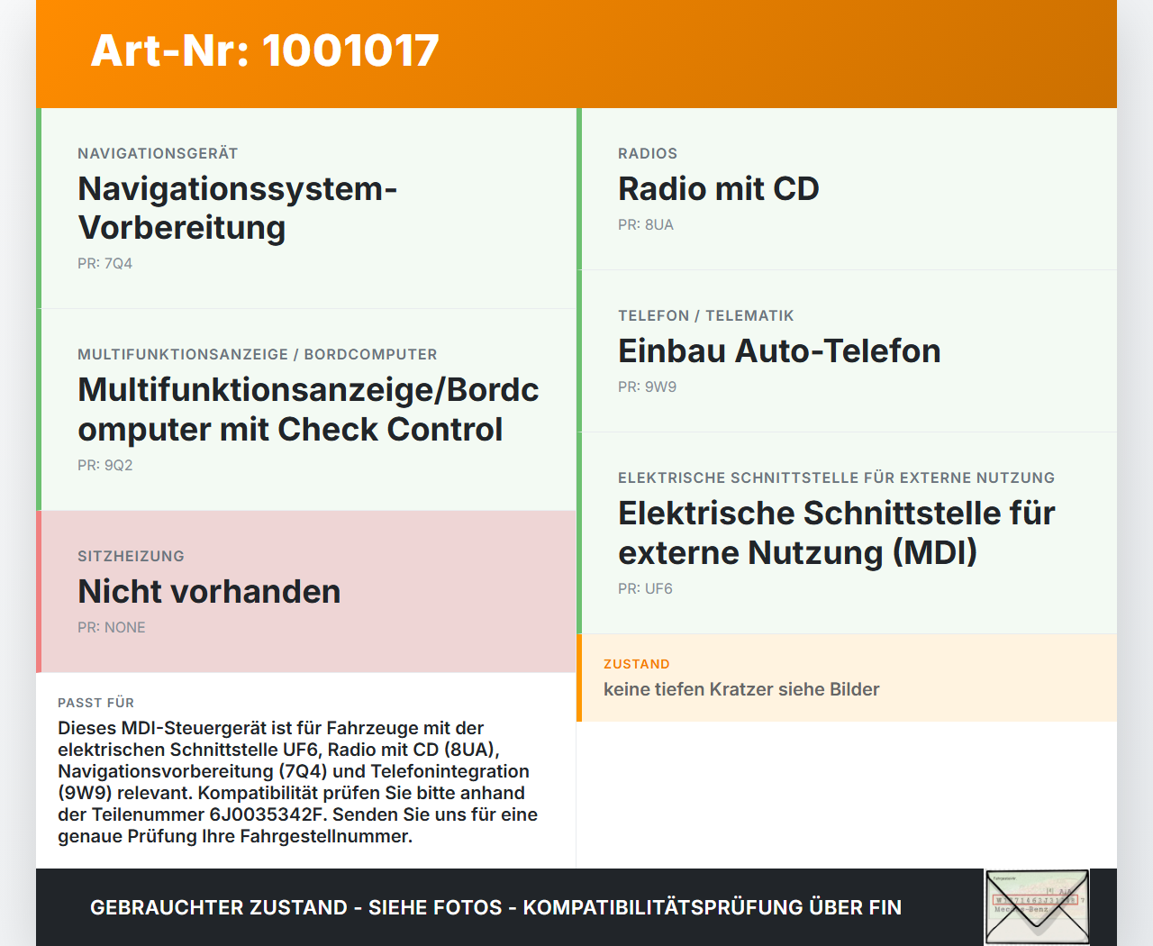 Seat Ibiza ST 6J Steuergerät ECU Modul Multimediainterfacebox MDI Seat Ibiza ST 6J 25.04.2013 6J0035342F... Vorschau 3