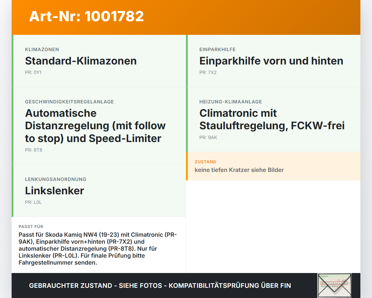 Skoda Kamiq NW4 19-23 Bedienteil Bedienelement Klimabedienteil Skoda Kamiq NW4 19-23 27.02.2024 654907044F... Vorschau 3