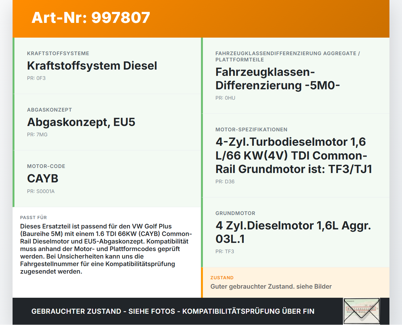 VW Golf Plus 5M 08-14 TDI 1,6 66KW CAYB Ansaugbrücke Ansaugkrümmer VW Golf Plus 5M 08-14 07.04.2009 03L129711AQ... Vorschau 3