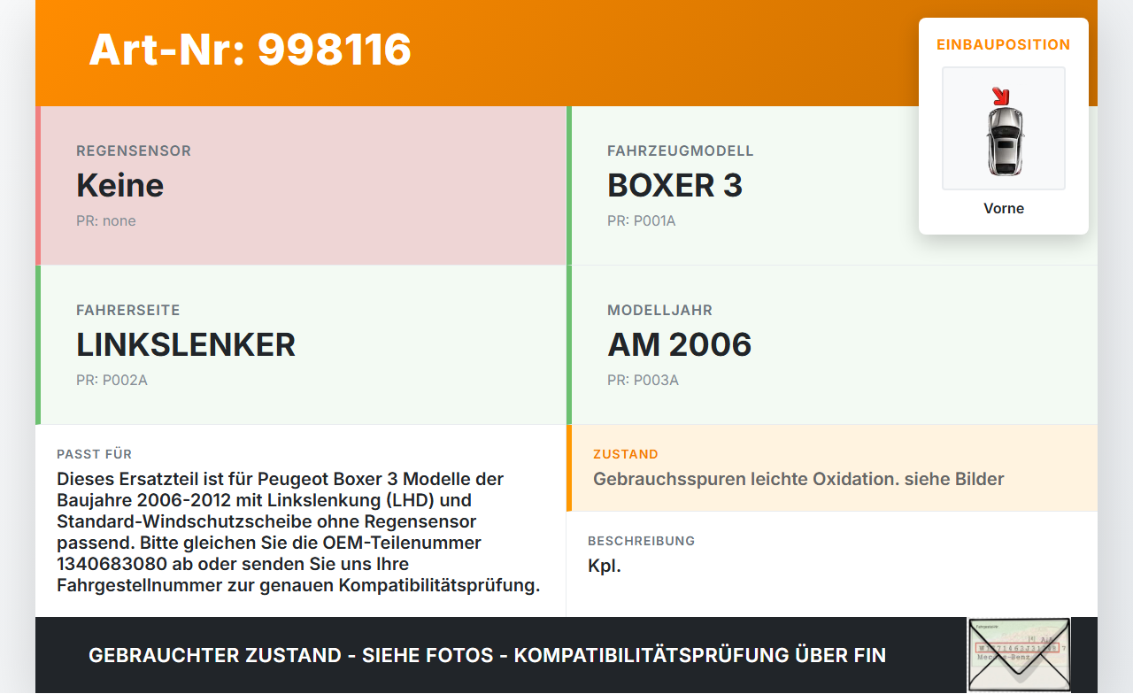 Peugeot Boxer Jumper 250 06-12 Wischermotor m. Wischergestänge Vorne Peugeot Boxer Jumper 250 06-12 13.02.2008... Vorschau 3