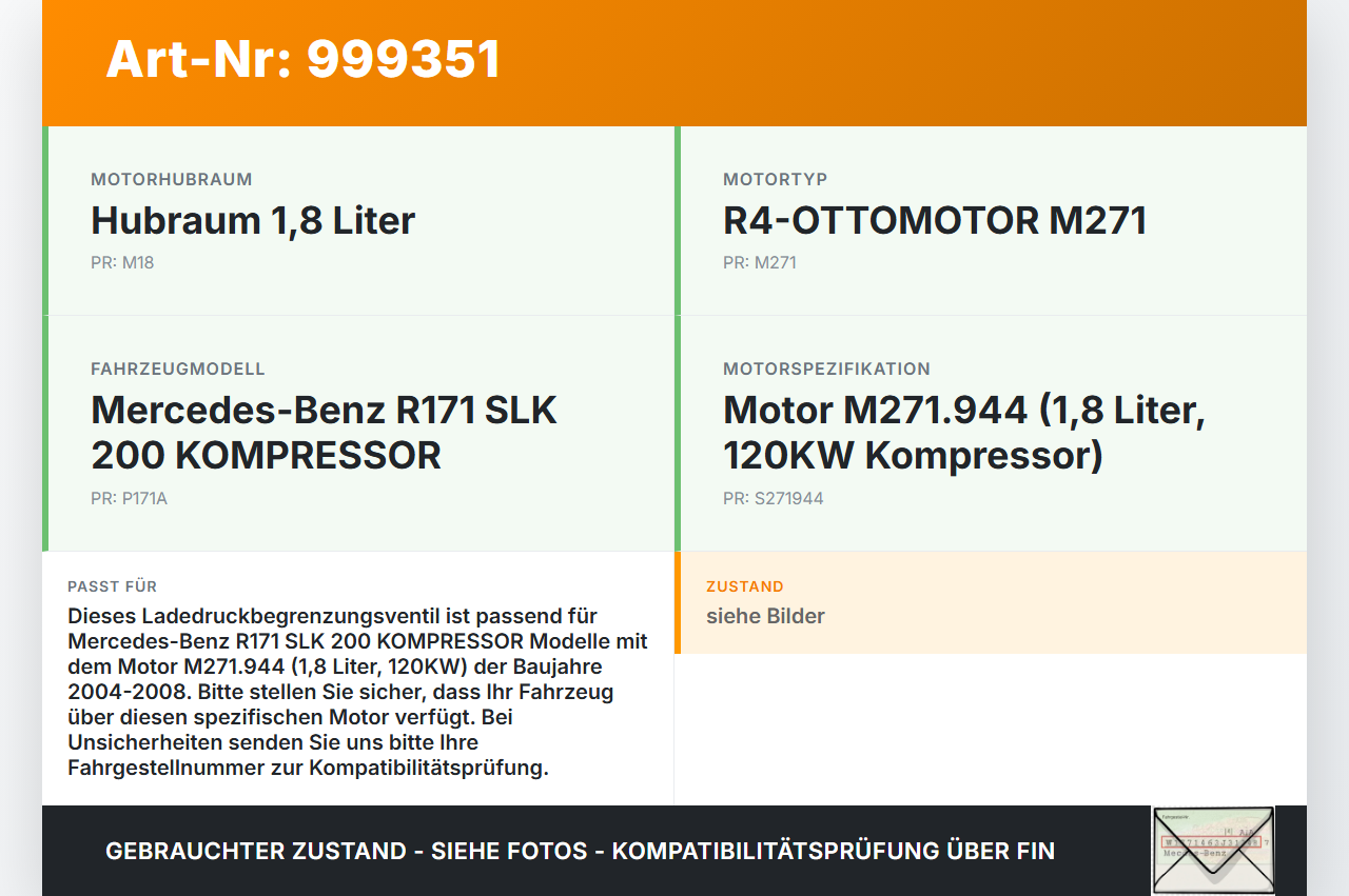 Mercedes R171 SLK 200 04-08 1,8 120KW Ladedruckbegrenzungsventil Magnetventil Mercedes R171 SLK 200 04-08... Vorschau 3