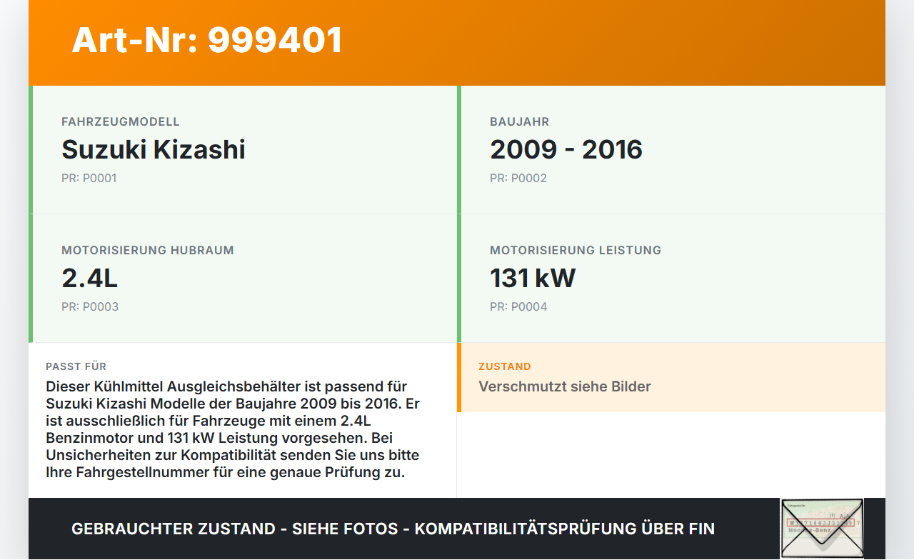 Suzuki Kizashi 09-16 2,4 131KW Kühlmittel Ausgleichsbehälter Behälter Suzuki Kizashi 09-16 20.09.2012 gebraucht Vorschau 3