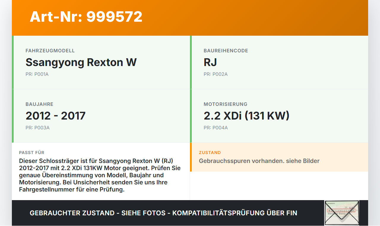 Ssangyong Rexton W RJ 12-17 XDi 2,2 131KW Schlossträger Frontmaske Träger Ssangyong Rexton W RJ 12-17 07.09.2016... Vorschau 3