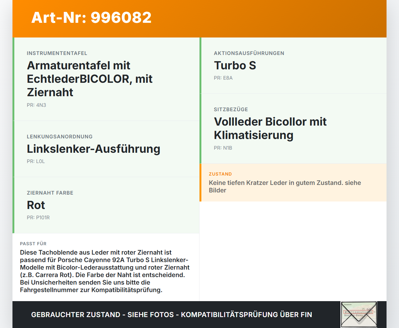 Porsche Cayenne 92A Turbo S Abdeckung Verkleidung für Tacho Tachoblende Rotenaht Porsche Cayenne 92A Turbo S... Vorschau 3