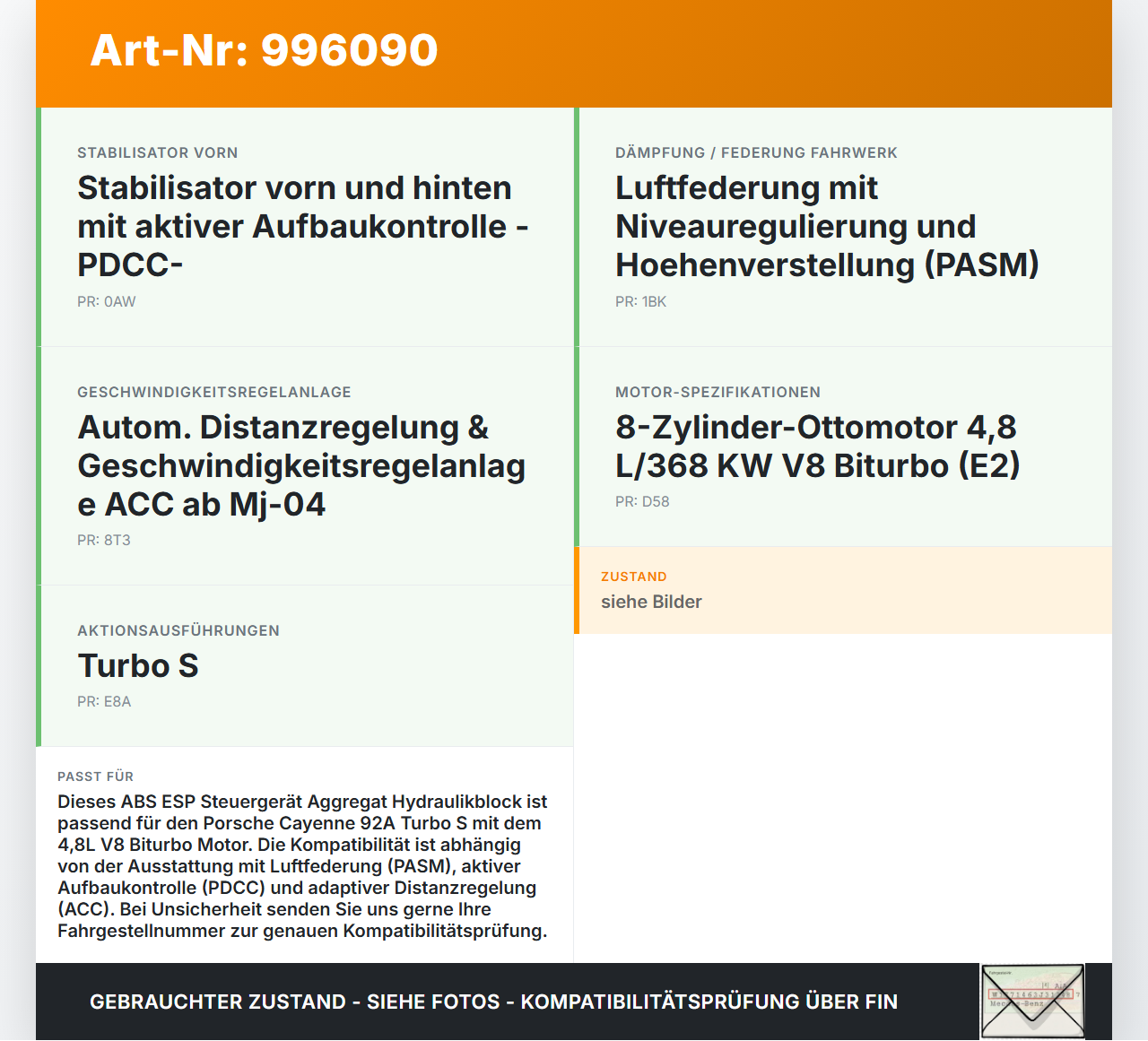 Porsche Cayenne 92A Turbo S ABS ESP Steuergerät Aggregat Hydraulikblock Porsche Cayenne 92A Turbo S 20.06.2014... Vorschau 3