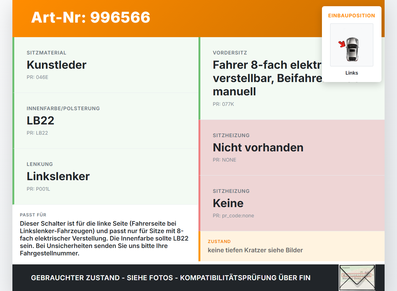 Toyota Prius + Plus W40 Schalter Links für Sitzverstellung Toyota Prius + Plus W40 15.11.2015 18A703 gebraucht Vorschau 3