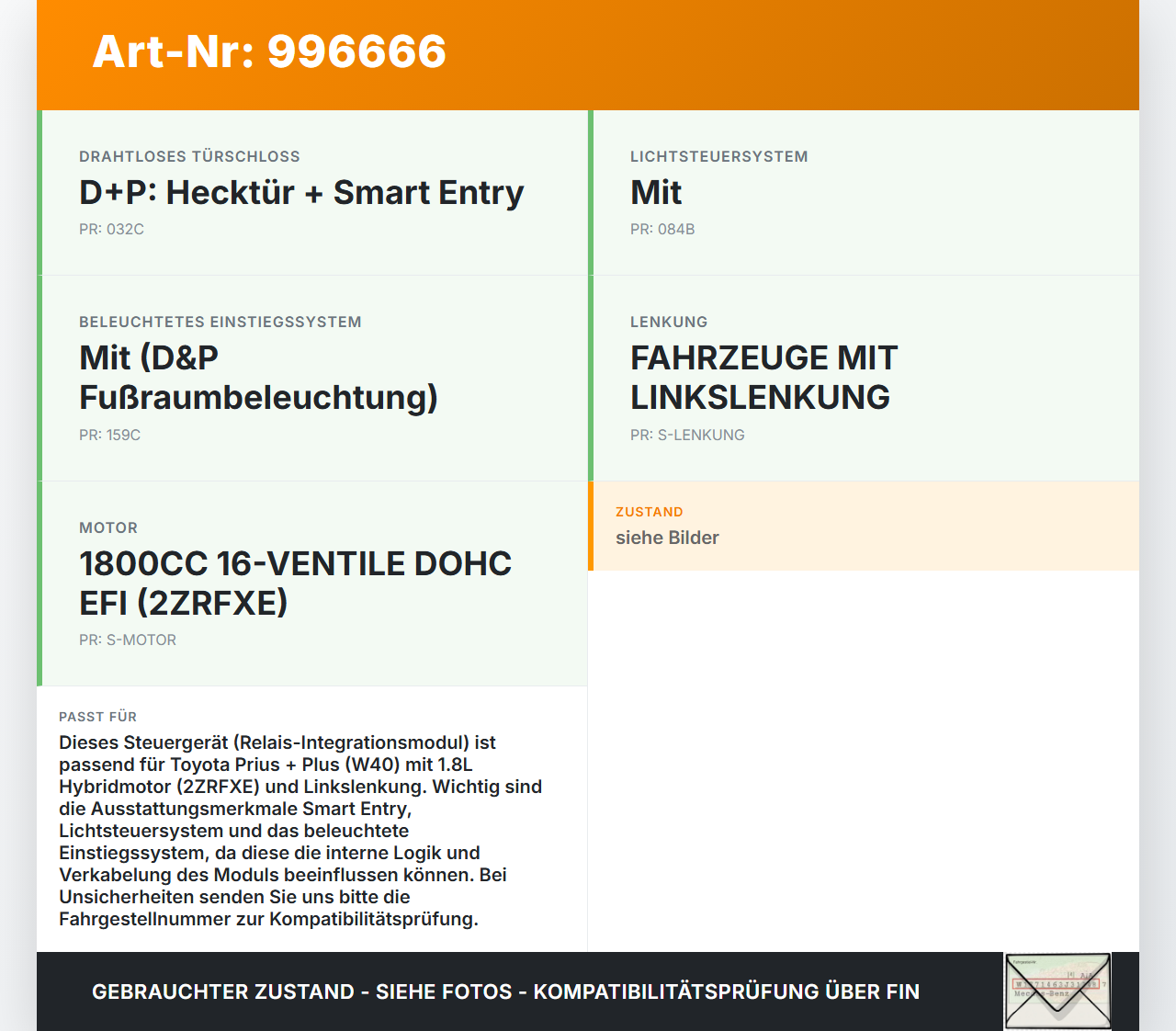 Toyota Prius + Plus W40 Steuergerät ECU Modul SG Relay Integration Toyota Prius + Plus W40 15.11.2015 8264171010... Vorschau 3