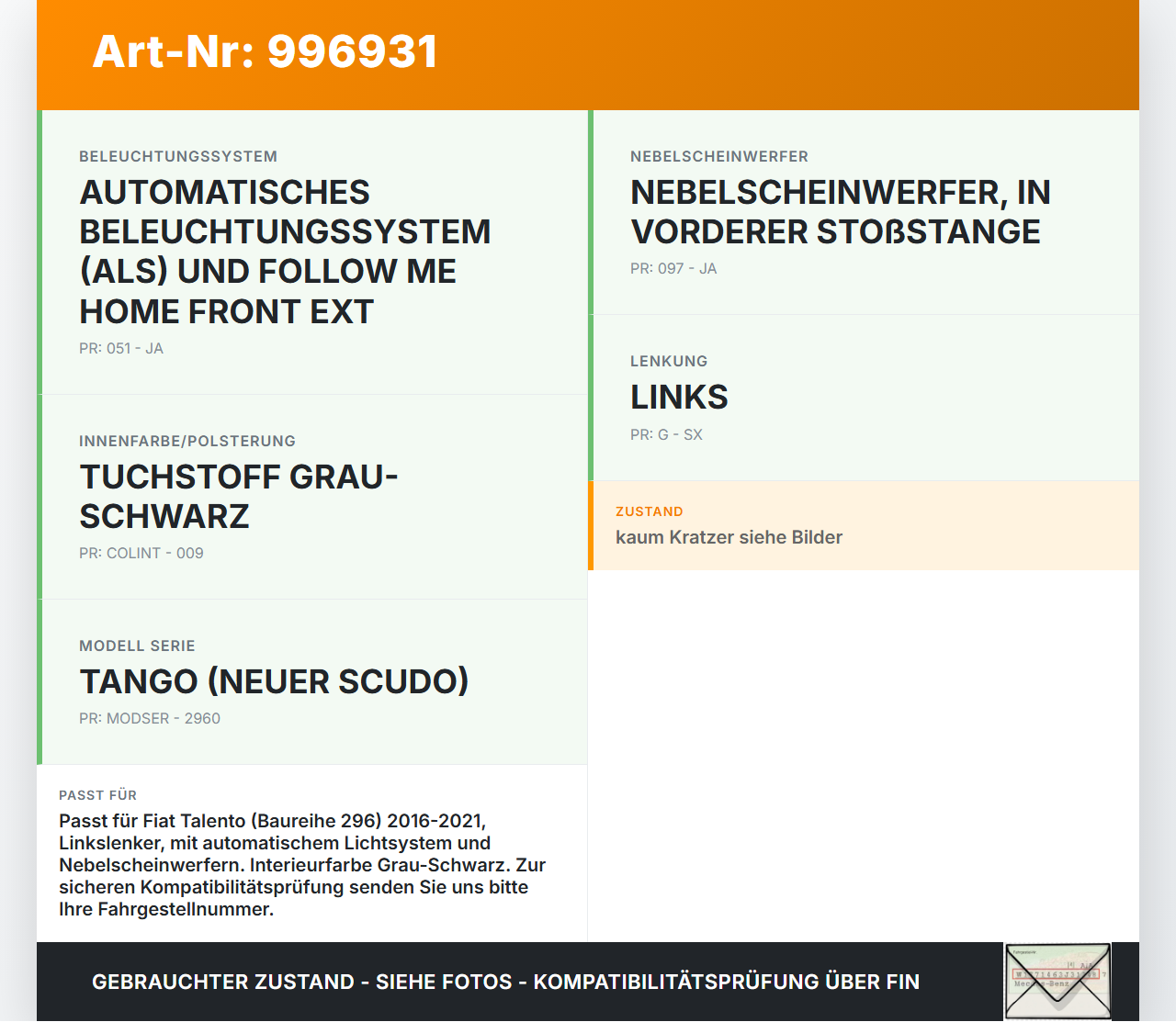 Fiat Talento 296 16-21 LWR Schalter Leuchtweitenregler und Dimmer Fiat Talento 296 16-21 10.07.2018 251900567R gebraucht Vorschau 3
