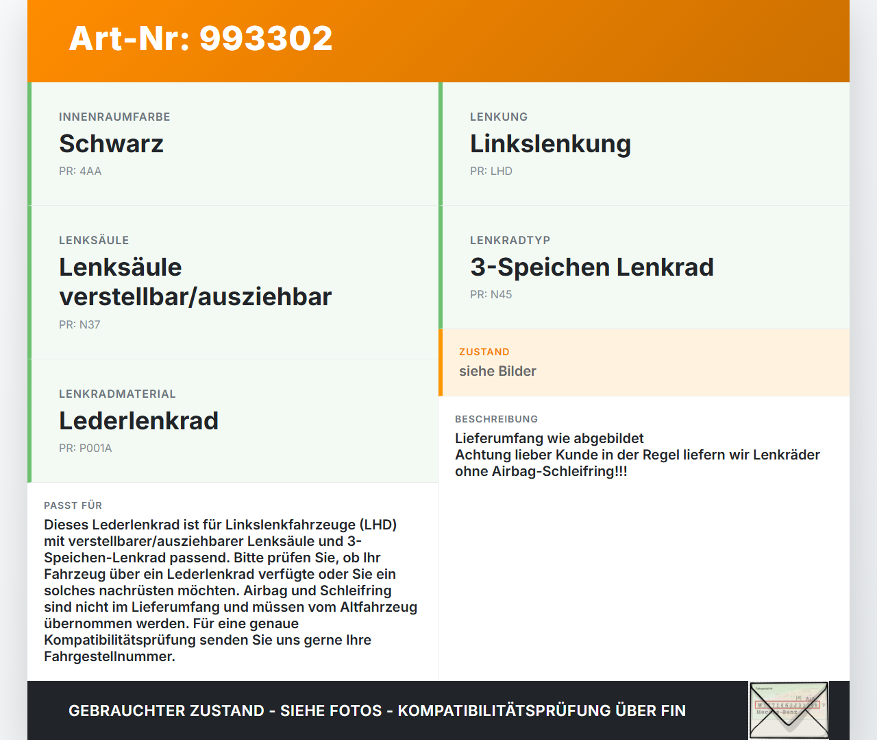 Opel Corsa E 14-19 Lenkrad ohne Airbag Lederlenkrad Opel Corsa E 14-19 03.01.2017 34152121G 414000000000X 453798480... Vorschau 3