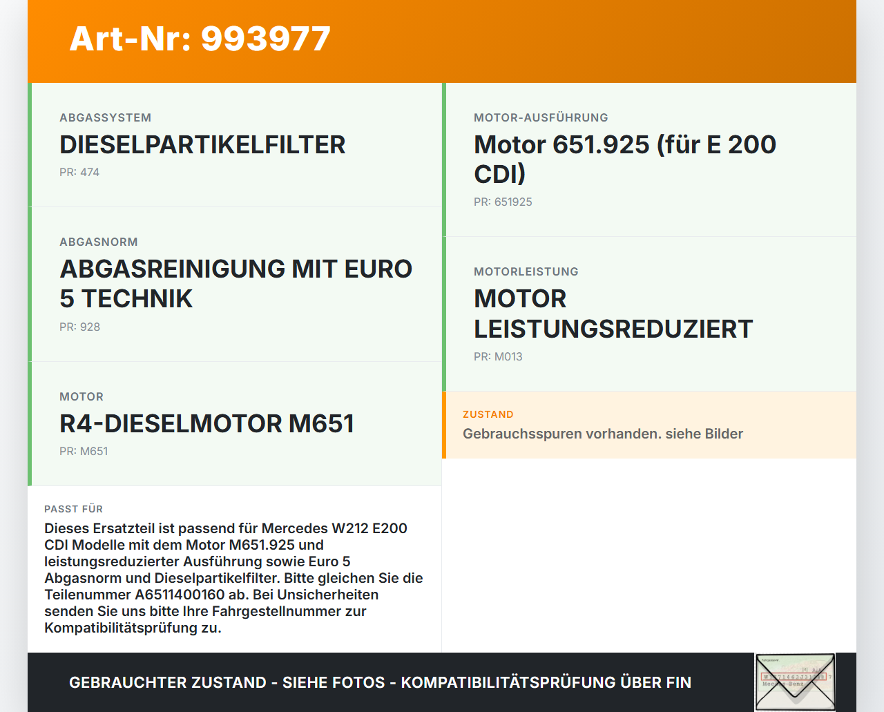 Mercedes W212 E200 09-13 2143 100KW 651925 Drosselklappe Mercedes W212 E200 09-13 03.11.2010 A6511400160... Vorschau 3