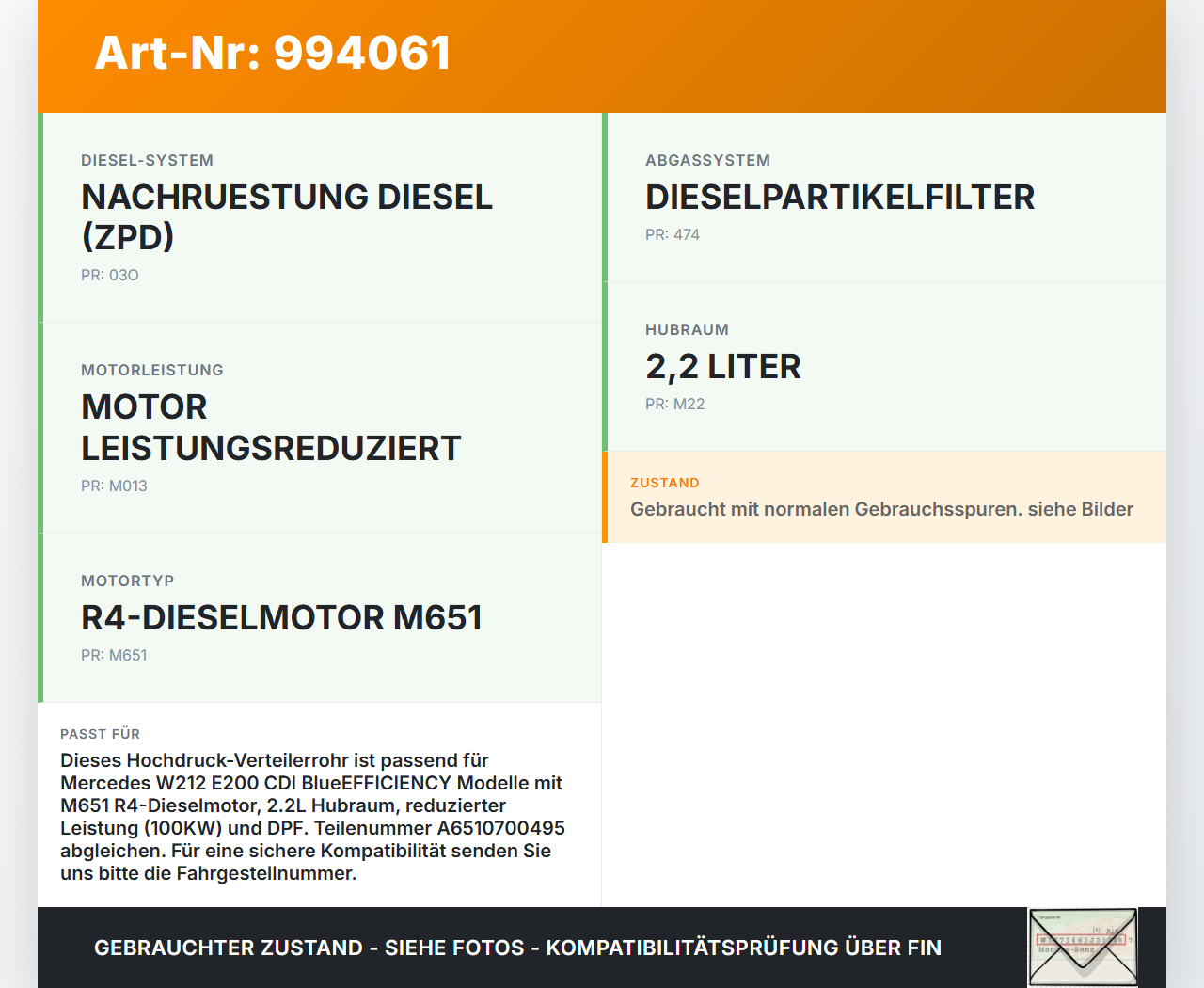 Mercedes W212 E200 09-13 2143 100KW Hochdruck Verteiler Verteilerrohr Mercedes W212 E200 09-13 03.11.2010... Vorschau 3