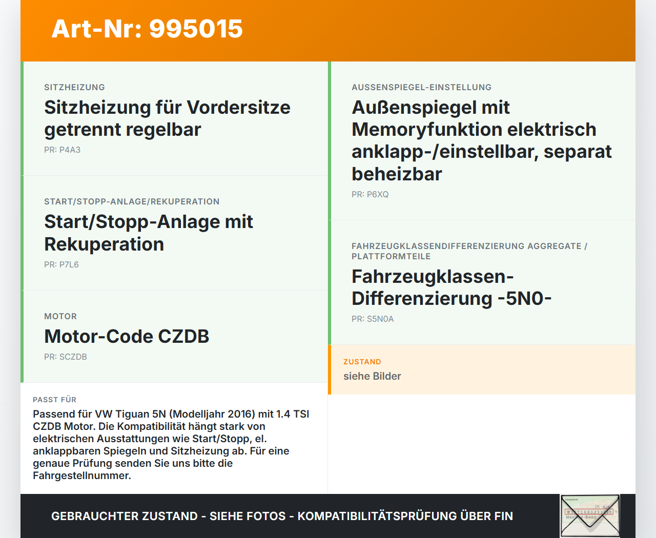 VW Tiguan 5N 11-18 TSI 1,4 110KW Sicherungskasten Zentralelektrik Relaisträger VW Tiguan 5N 11-18 29.07.2015... Vorschau 3