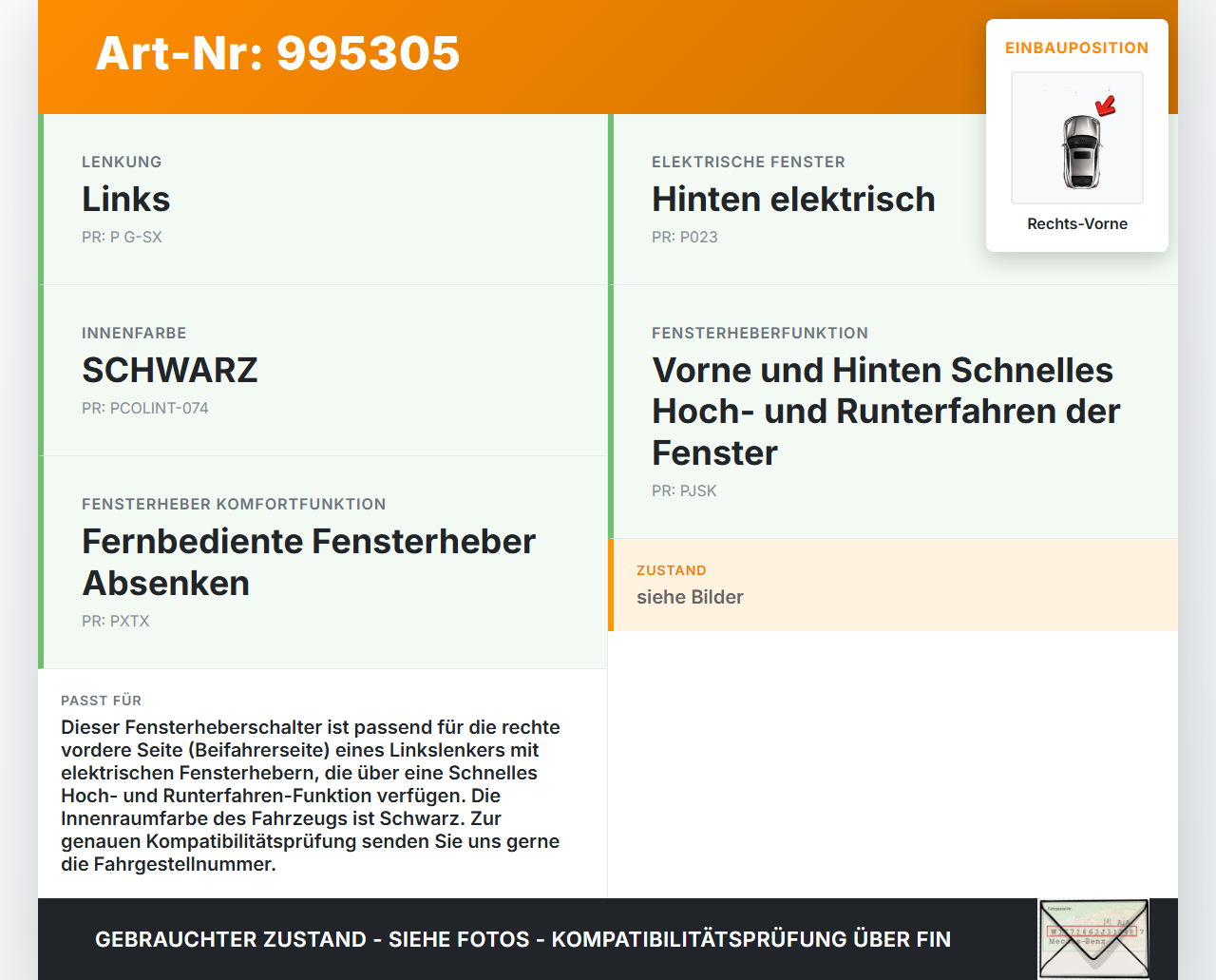 Jeep Renegade 18-24 Fensterheberschalter Schalter Rechts Vorne Jeep Renegade 18-24 23.01.2019 gebraucht Vorschau 3