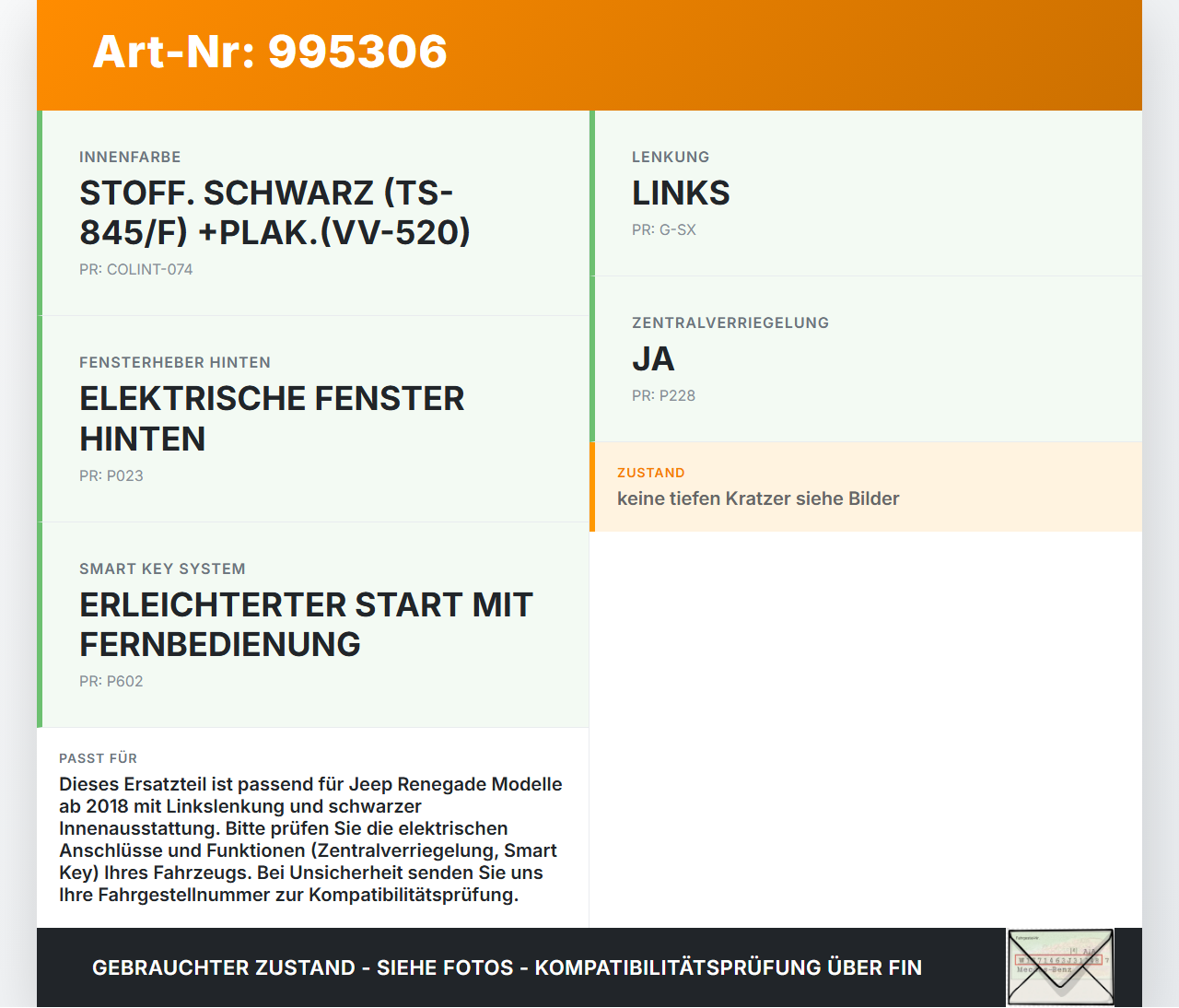 Jeep Renegade 18-24 Schalter Zentralverriegelung Verriegelung Jeep Renegade 18-24 23.01.2019 gebraucht Vorschau 3