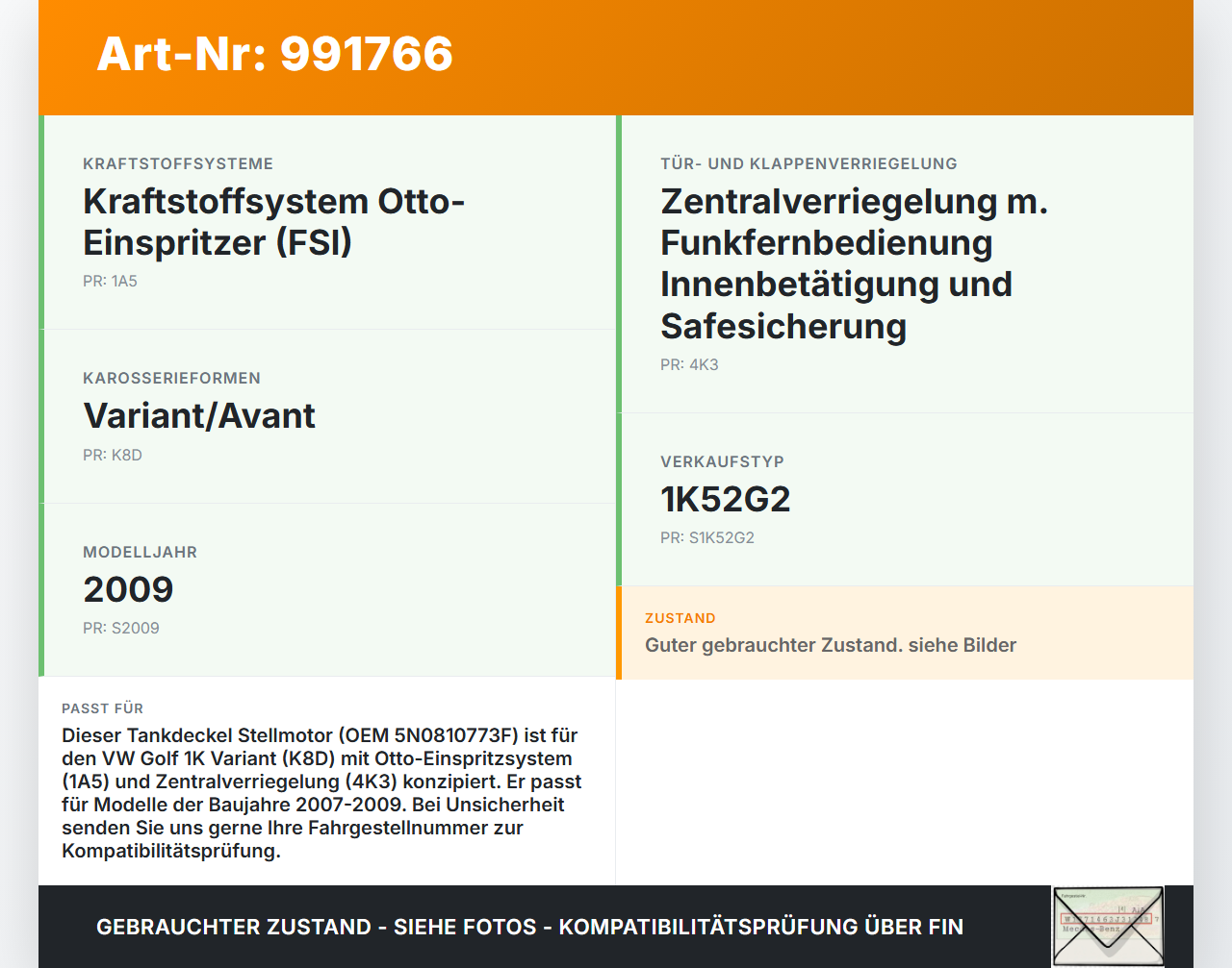 VW Golf 1K Variant 07-09 Tankdeckel Stellmotor Tankklappenmotor Tankklappe Stellelement VW Golf 1K Variant 07-09... Vorschau 3