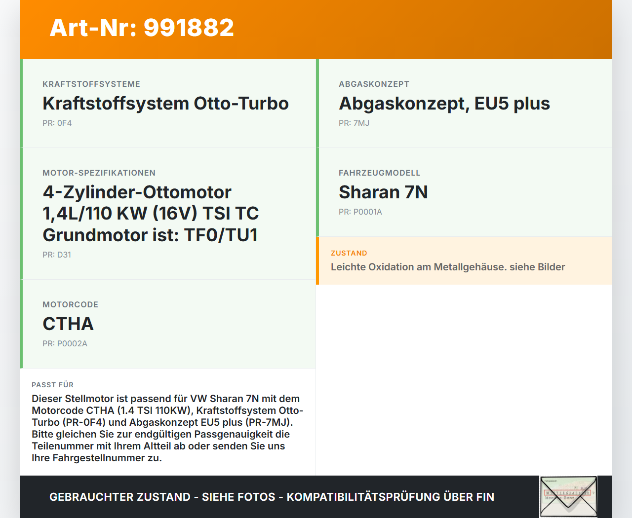 VW Sharan 7N II 10-15 TSI 1,4 110KW CTHA Stellmotor für Nockenwellenverstellung Verstellung Nockenwelle VW Sharan... Vorschau 3
