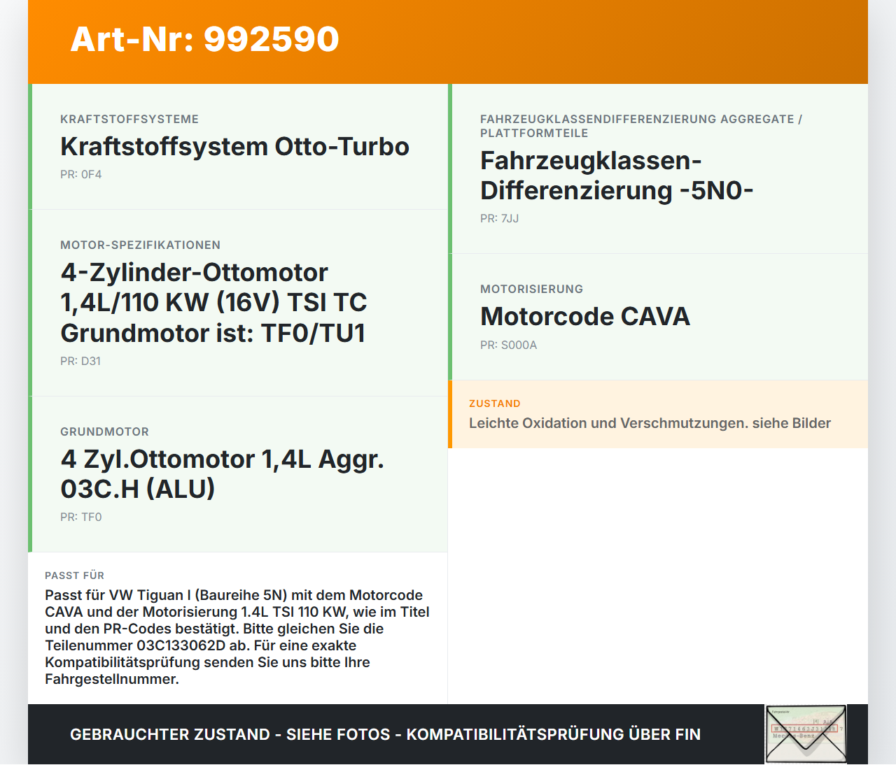 VW Tiguan I 5N 07-11 TSI 1,4 110KW CAVA Drosselklappe Drosselklappenstutzen VW Tiguan I 5N 07-11 17.06.2010... Vorschau 3