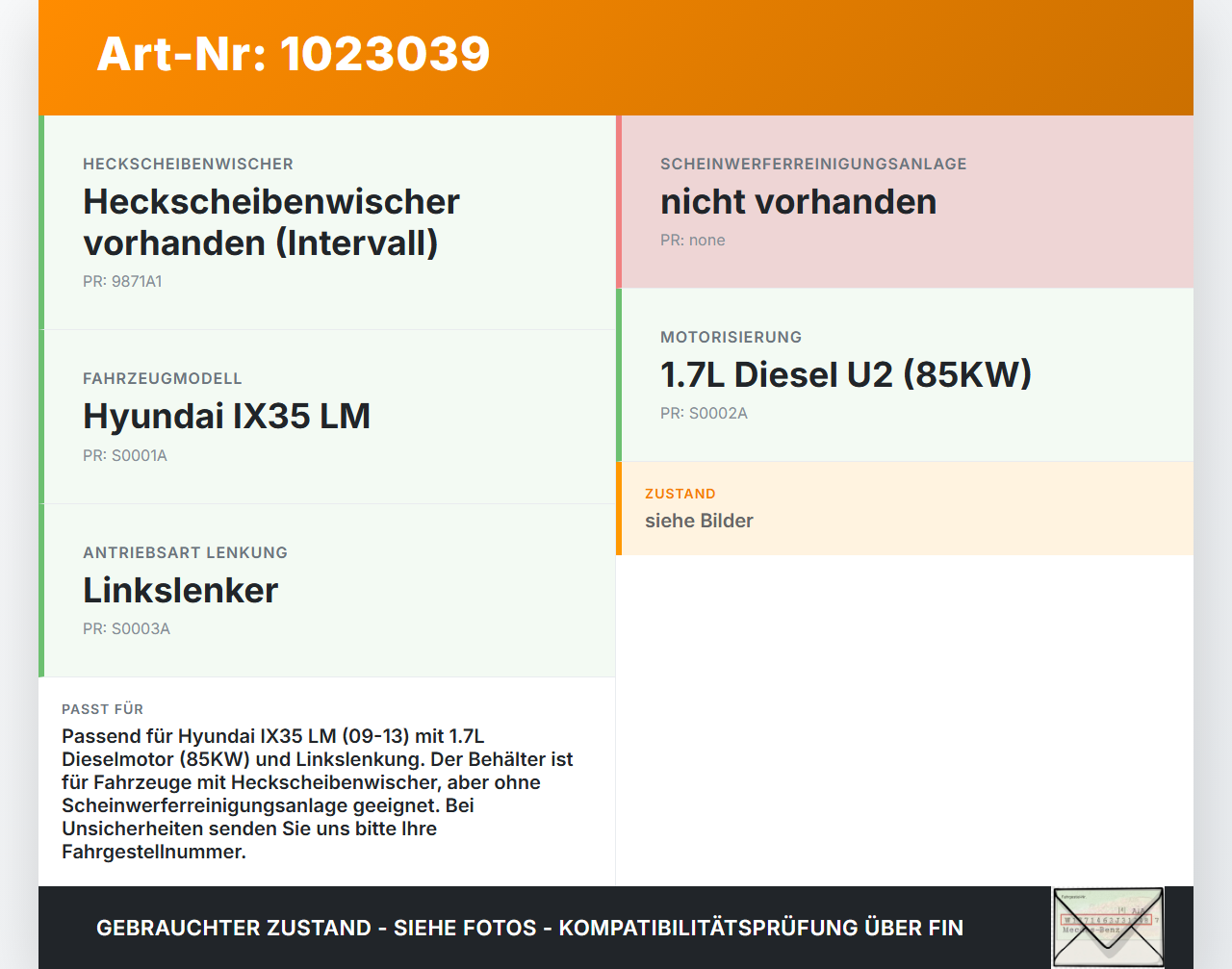 Hyundai IX35 LM 09-13 1,7D 85KW Waschwasserbehälter Wasserbehälter Wischwasserbehälter Hyundai IX35 LM 09-13... Vorschau 3