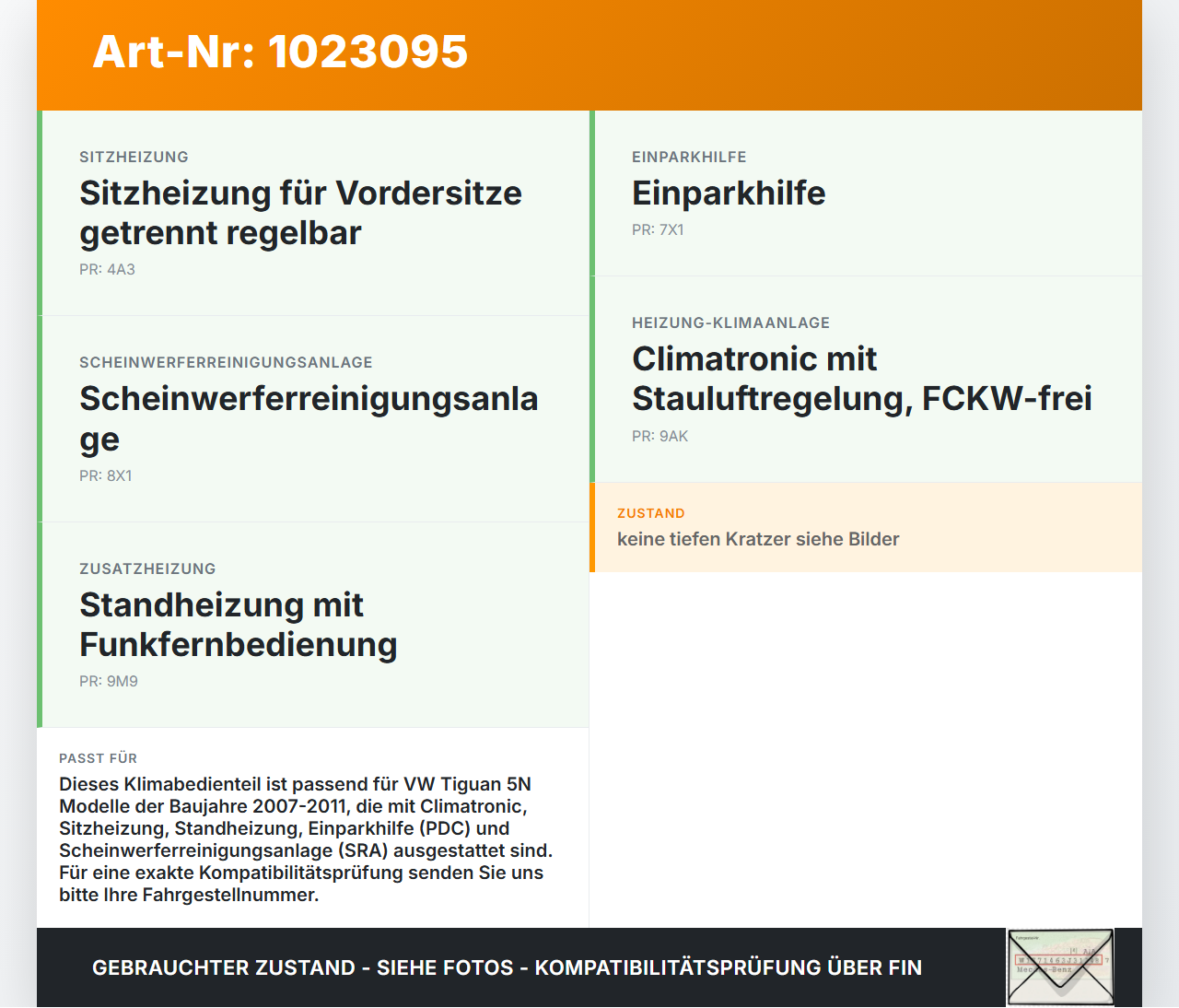 VW Tiguan 5N 07-11 Bedienteil Bedienelement Heizung Klimabedienteil VW Tiguan 5N 07-11 25.09.2009 5K0907044CB... Vorschau 3