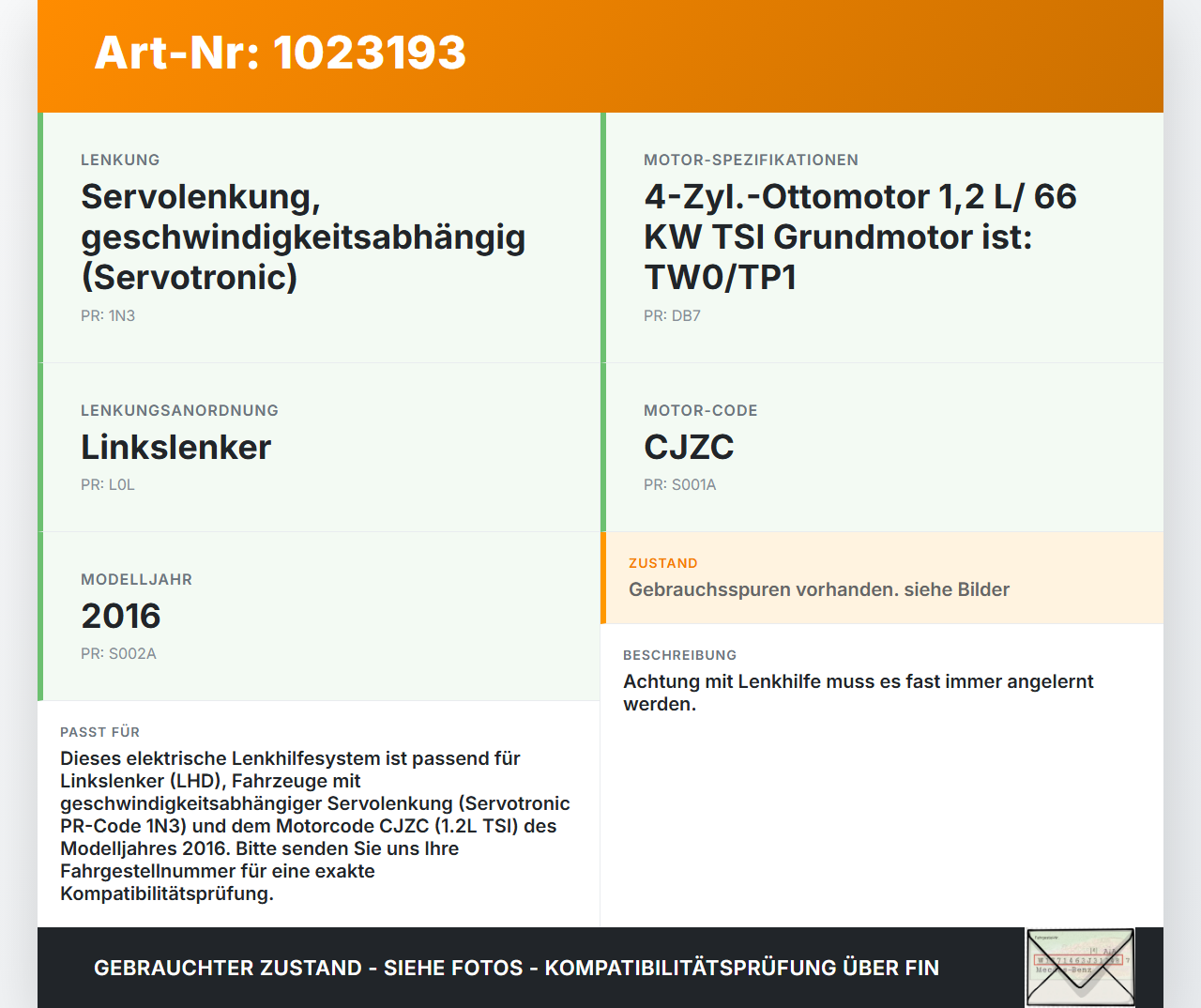Seat Ibiza IV 6J SC 12-15 Lenkhilfe elektr. Seat Ibiza IV 6J SC 12-15 22.06.2015 6C1423510BB 6C1909144AG 6C1909144D... Vorschau 3