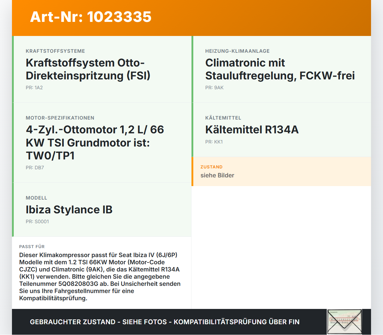 Seat Ibiza IV 6J SC 12-15 TSI 1,2 66KW Klimakompressor Klima Kompressor Seat Ibiza IV 6J SC 12-15 22.06.2015... Vorschau 3