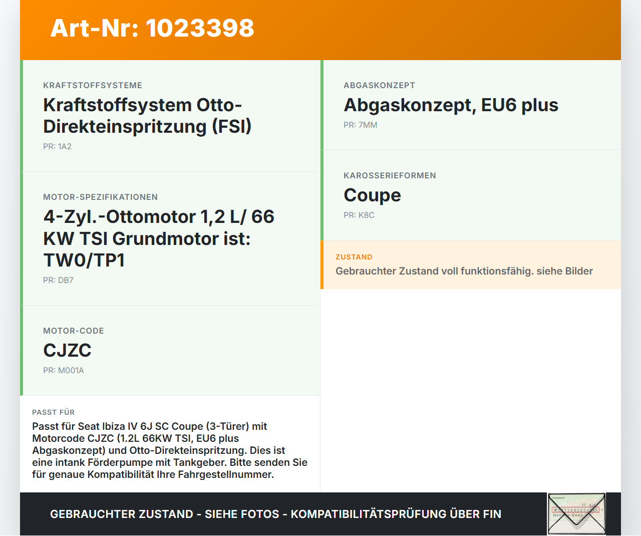 Seat Ibiza IV 6J SC 12-15 TSI 1,2 66KW Kraftstoffpumpe Kraftstoff Förderpumpe Tankgeber Seat Ibiza IV 6J SC 12-15... Vorschau 3