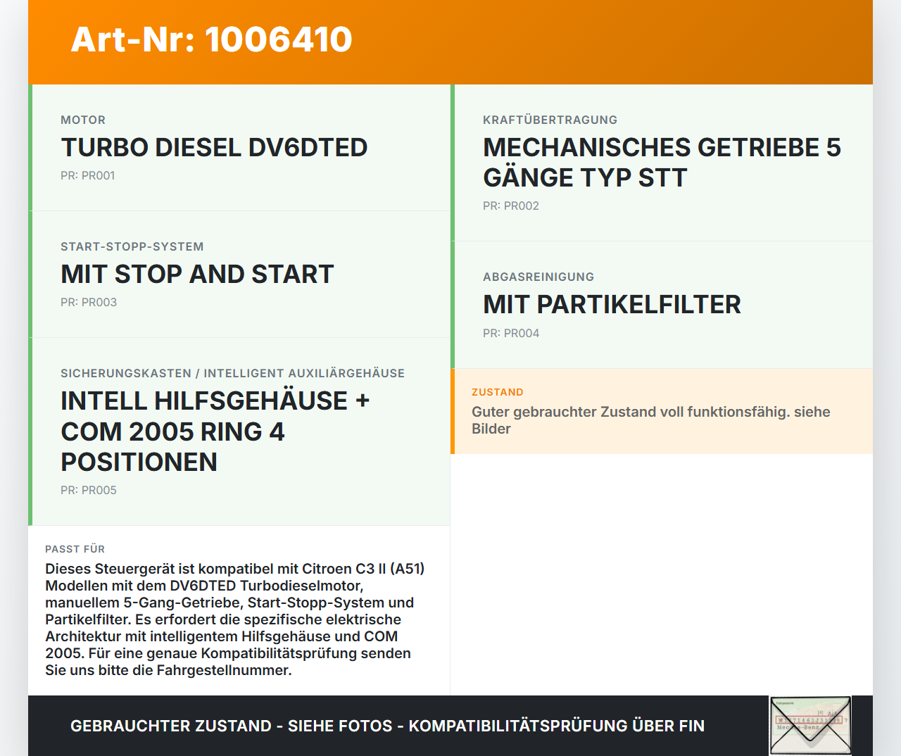 Citroen C3 II SC 09-13 Steuergerät ECU Modul BSM SG Spannungsverteiler Steuergeräte Module Citroen C3 II SC 09-13... Vorschau 3