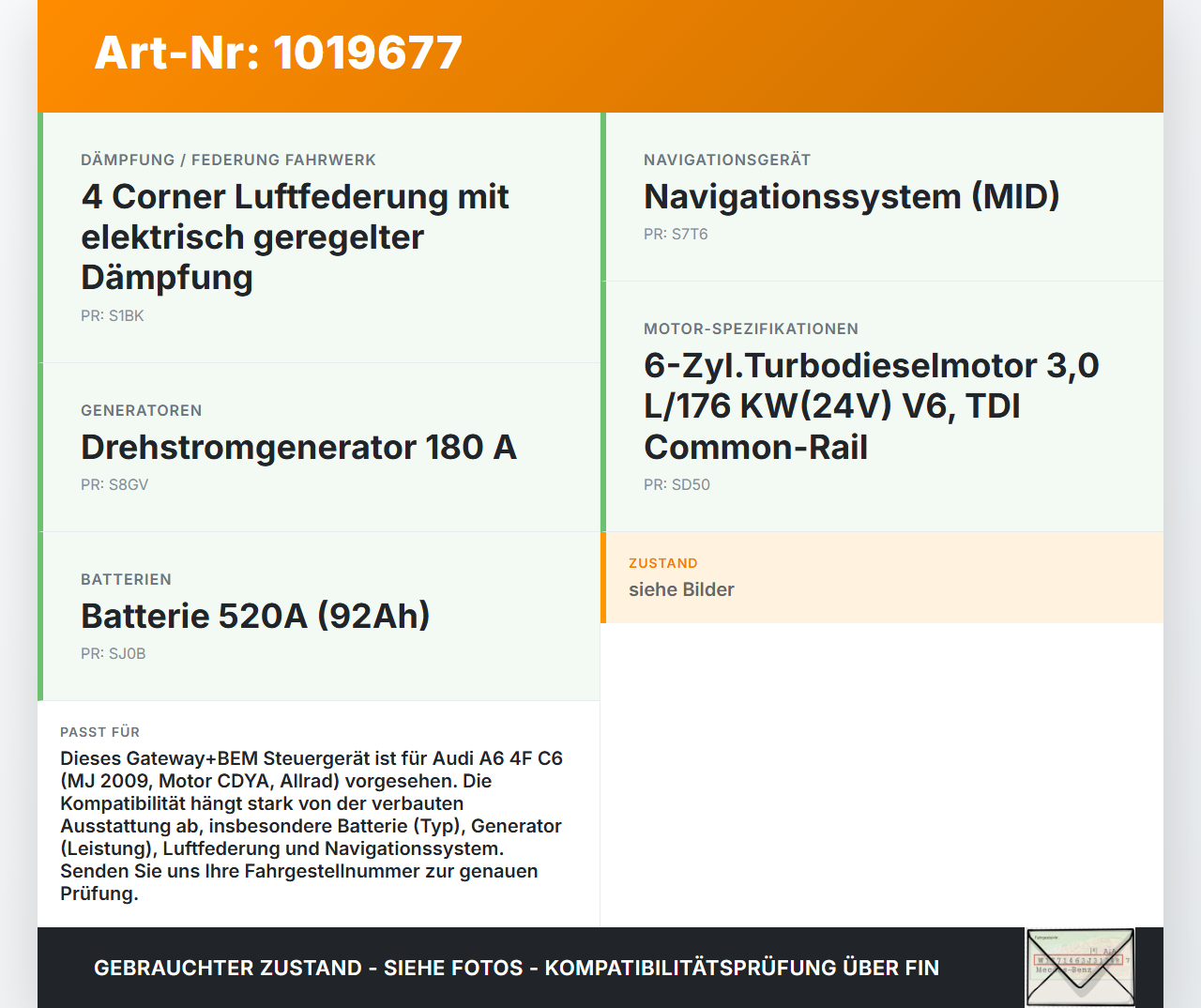 Audi A6 4F C6 08-11 Steuergerät SG Gateway+BEM Audi A6 4F C6 08-11 10.03.2009 4F0907468M 4F0907468K 4F0907468F... Vorschau 3