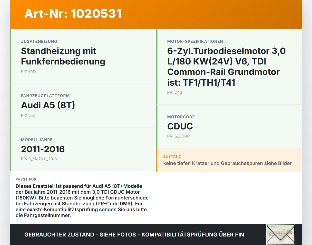 Audi A5 8T 11-16 TDI 3,0 180KW CDUC Abdeckung für Motor Deckel Motorabdeckung Audi A5 8T 11-16 04.04.2013... Vorschau 3
