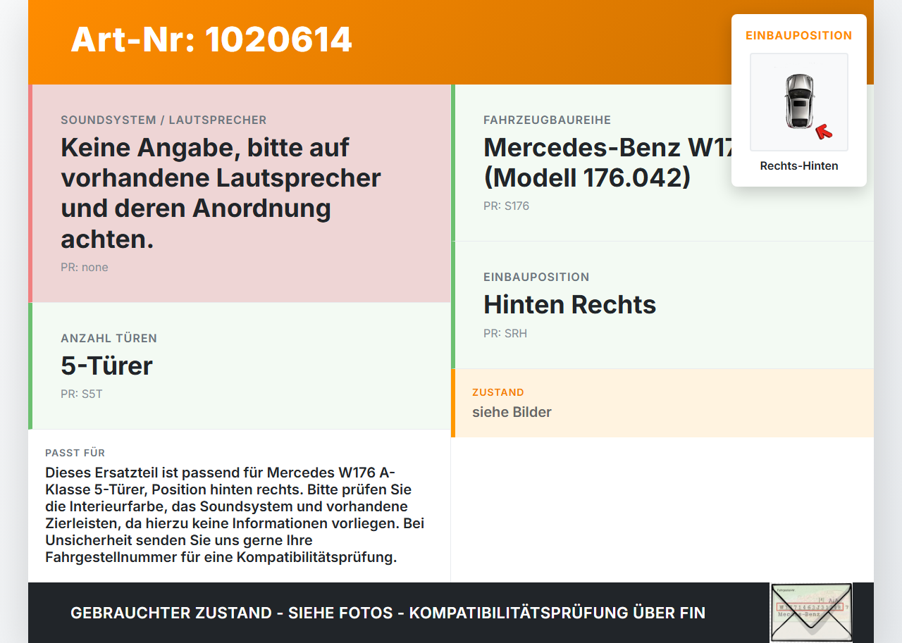 Mercedes W176 A180 15-18 5T Türverkleidung Türpappe Rechts Hinten Mercedes W176 A180 15-18 19.10.2016 gebraucht Vorschau 3