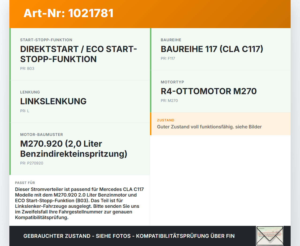 Mercedes CLA 250 C117 13-16 Stromverteiler für Batterie Stützpunkt Stromverteilung Mercedes CLA 250 C117 13-16... Vorschau 3