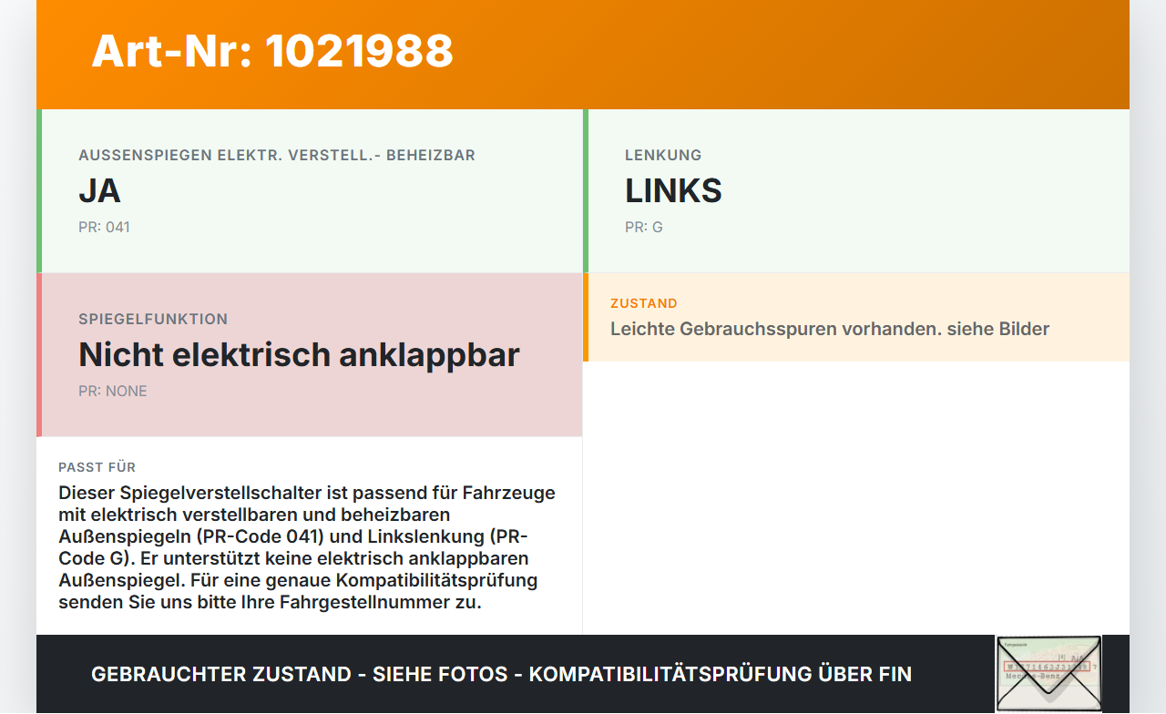 Fiat Panda 4x4 319 12-22 Spiegelverstellung Aussenspiegel Schalter Fiat Panda 4x4 319 12-22 22.01.2018 gebraucht Vorschau 3