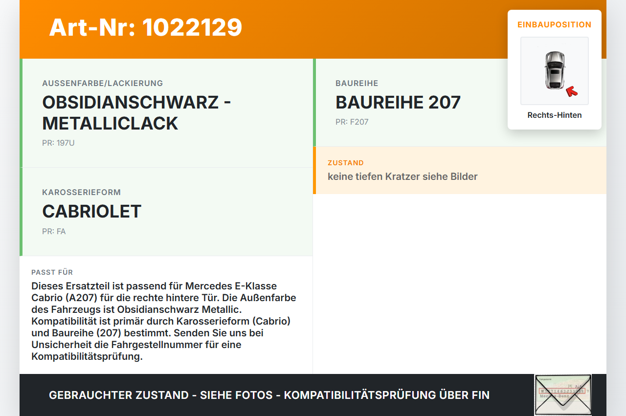 Mercedes E350 A207 10-13 Cabrio Leiste für Tür Scheibendichtung Rechts Hinten Mercedes E350 A207 10-13 17.03.2010... Vorschau 3