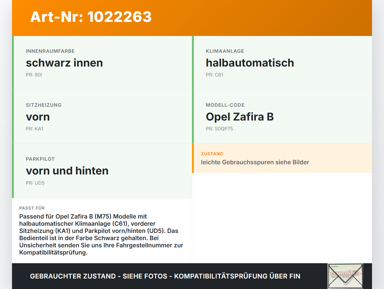 Opel Zafira B 05-11 Bedienteil Bedienelement Heizung Klimabedienteil Opel Zafira B 05-11 02.11.2006 90151-290/0001... Vorschau 3