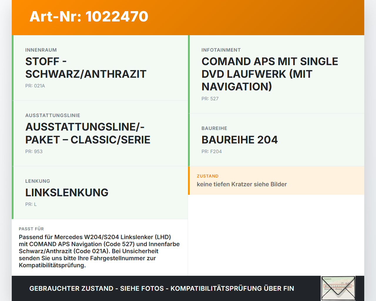 Mercedes S204 W204 C220 11-15 Blende für Armaturenbrett Abdeckung Mercedes S204 W204 C220 11-15 01.09.2011... Vorschau 3