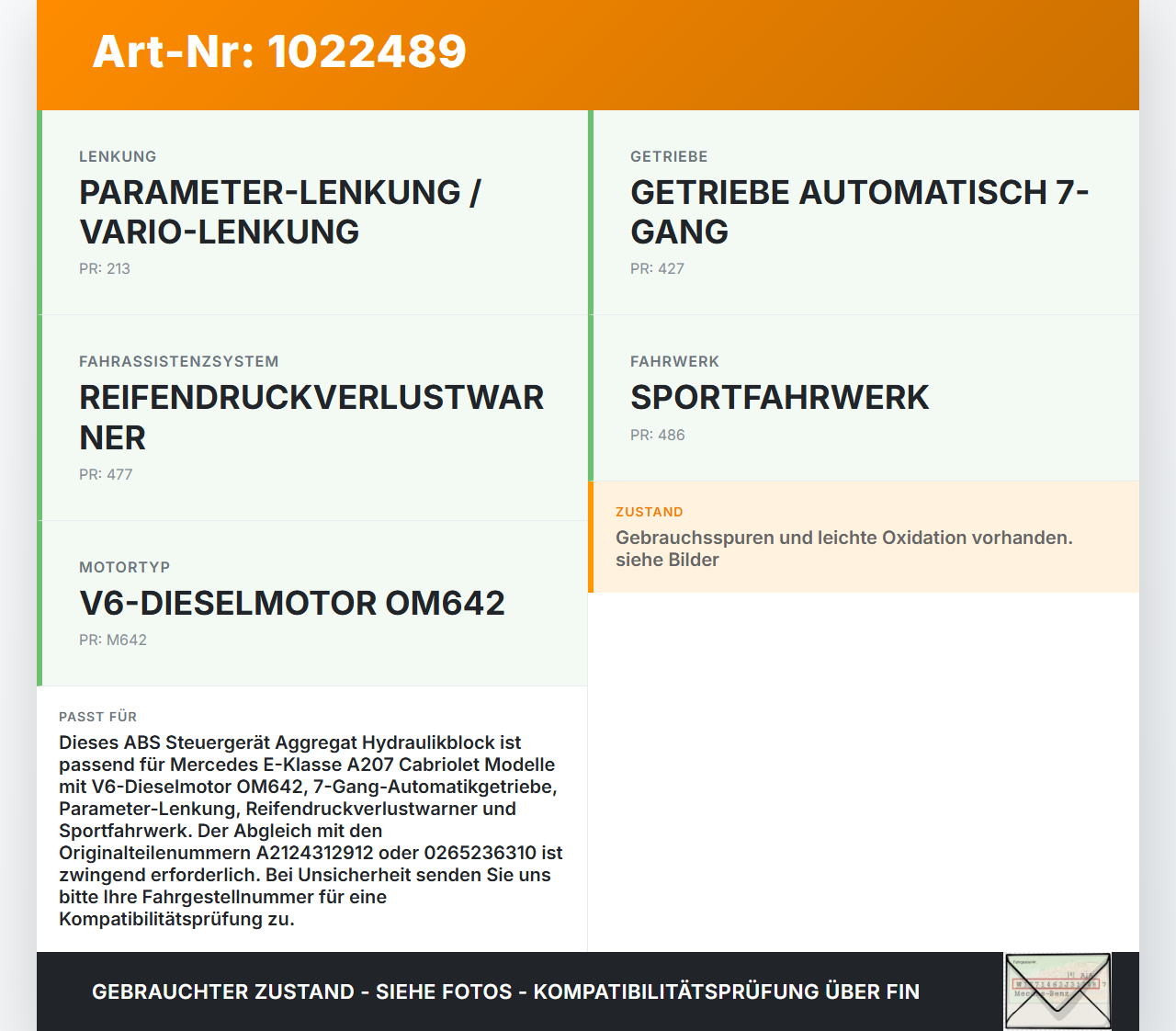 Mercedes E350 A207 10-13 ABS Steuergerät Aggregat Hydraulikblock Mercedes E350 A207 10-13 17.03.2010 A2124312912... Vorschau 3
