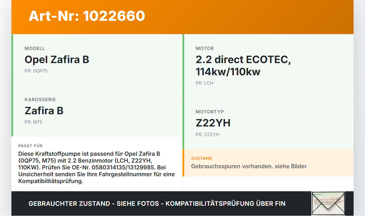 Opel Zafira B 05-11 2,2 110KW Kraftstoffpumpe Kraftstoff Förderpumpe Tankgeber Opel Zafira B 05-11 02.11.2006... Vorschau 3