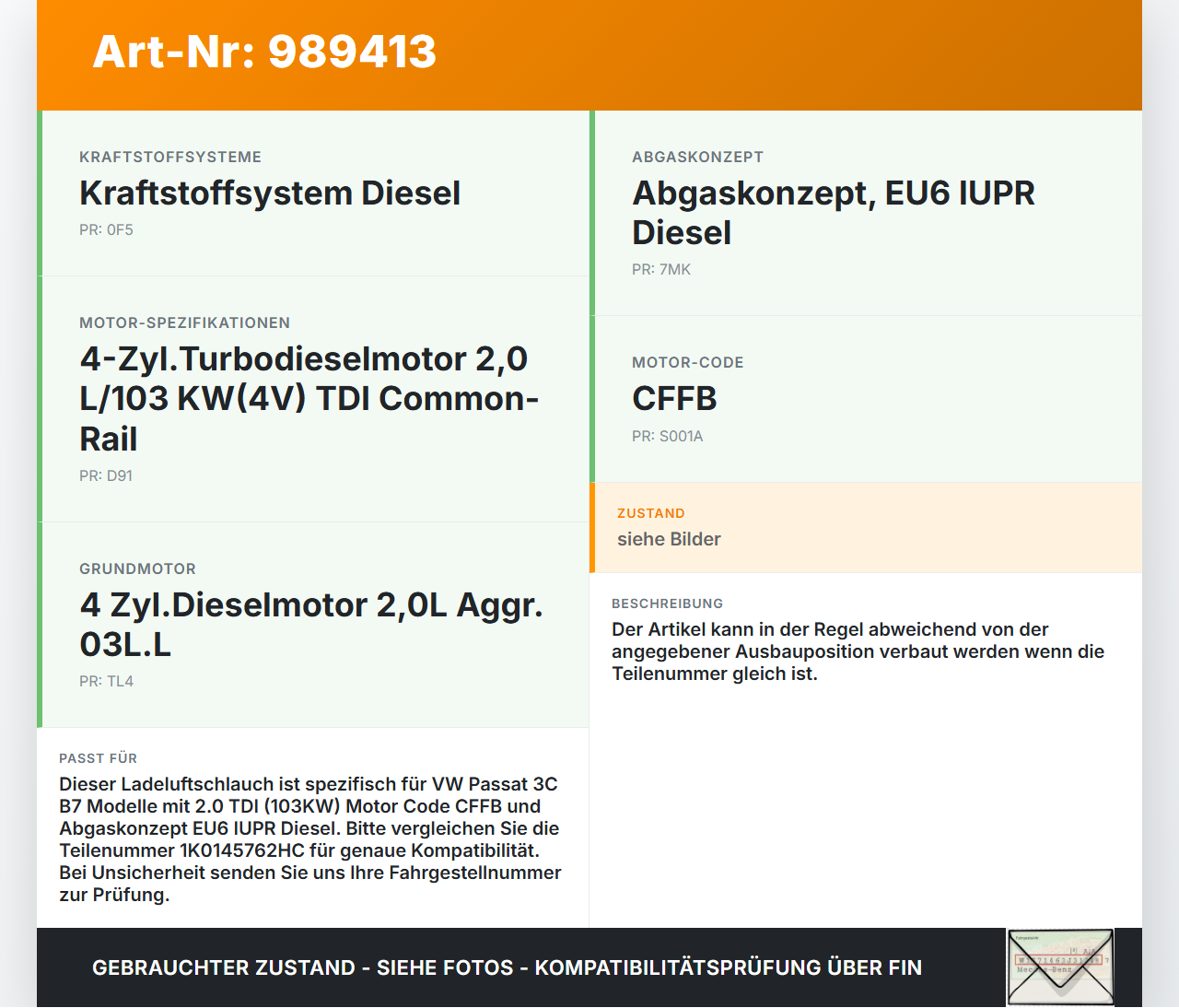 VW Passat 3C B7 10-15 2,0d 103KW Ansaugrohr Ladeluftschlauch Luftschlauch VW Passat 3C B7 10-15 06.12.2013... Vorschau 3