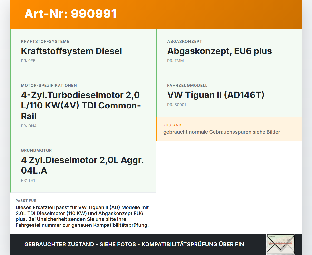 VW Tiguan II AD 16-20 TDI 2,0 110KW Luftmassenmesser VW Tiguan II AD 16-20 11.11.2016 0281002956 03L906461A gebraucht Vorschau 3