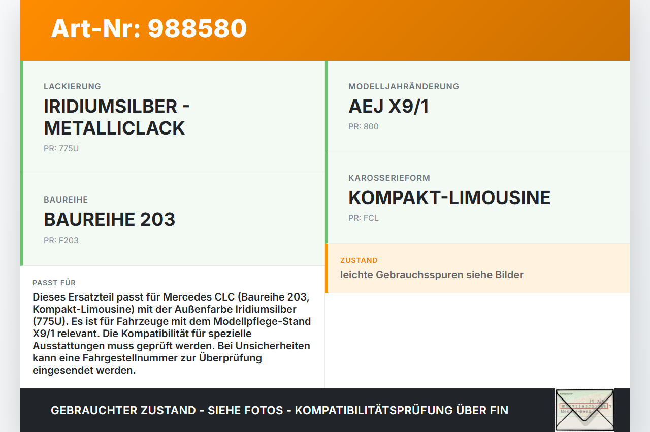 Mercedes CLC 180 K CL203 08-11 Griff Taster Schalter für Heckklappe Entriegelung Mercedes CLC 180 K CL203 08-11... Vorschau 3