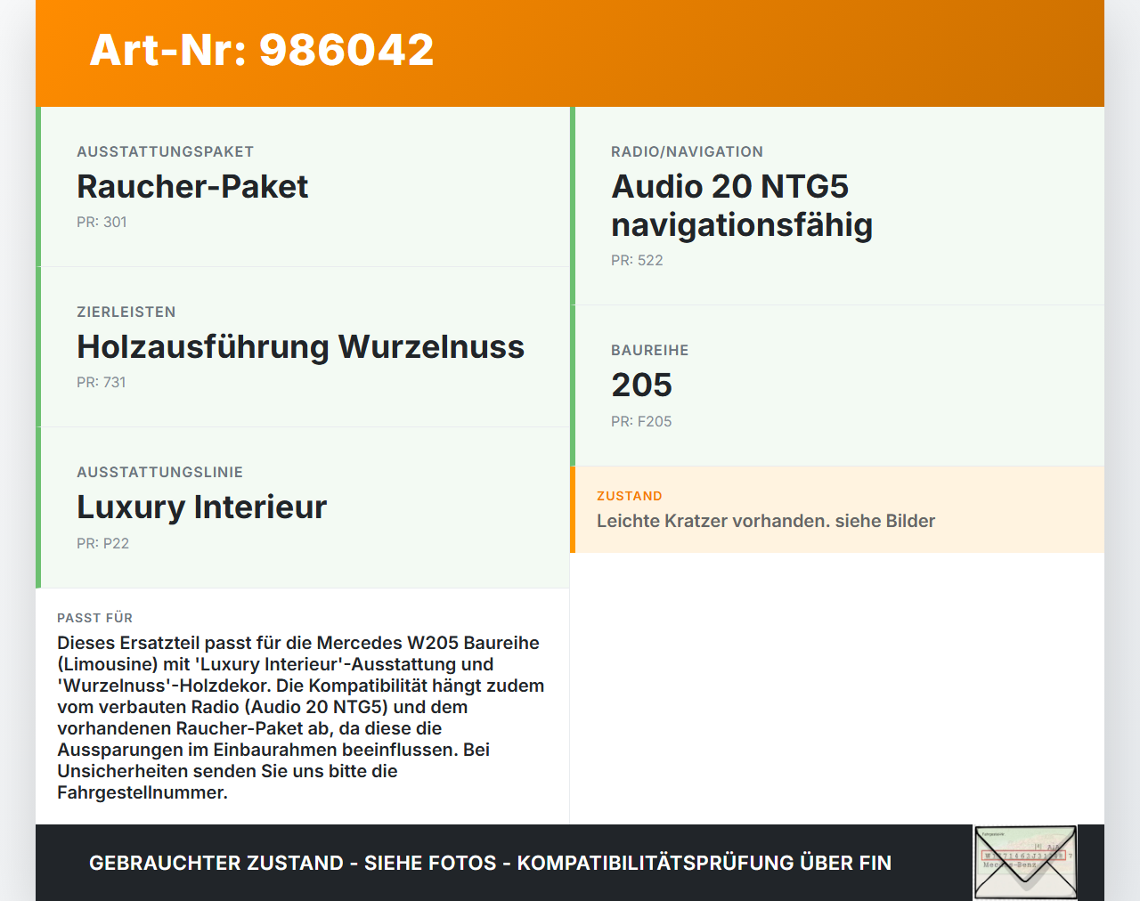 Mercedes W205 C180 14-19 Blende Einbaurahmen für Mittelkonsole Holzdekor Mercedes W205 C180 14-19 26.03.2015 gebraucht Vorschau 3